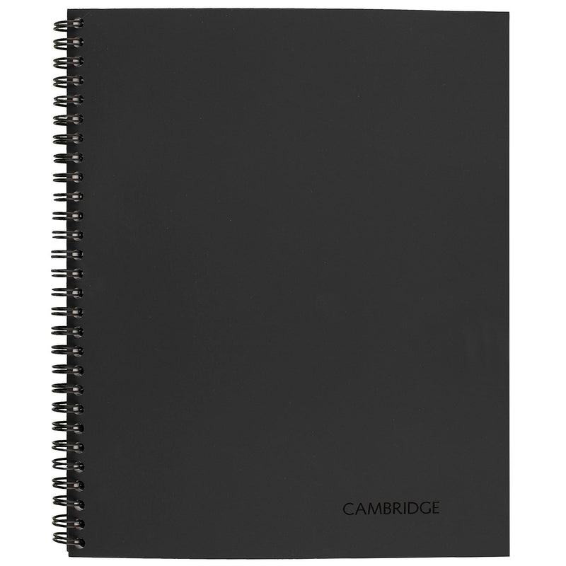 Cambridge 1-Subject Professional Notebooks, 8.5" x 11", Wide Ruled, 80 Sheets, Black (06064)