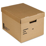 AbilityOne 15" x 15" x 12" File Box, Brown, 25/Bundle (8115014554036)
