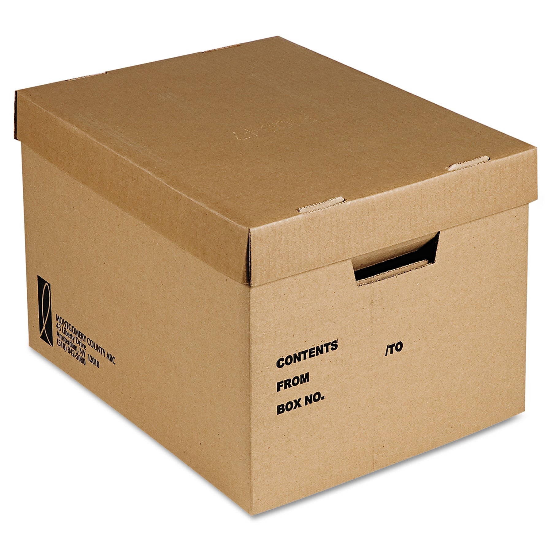 AbilityOne 15" x 15" x 12" File Box, Brown, 25/Bundle (8115014554036)