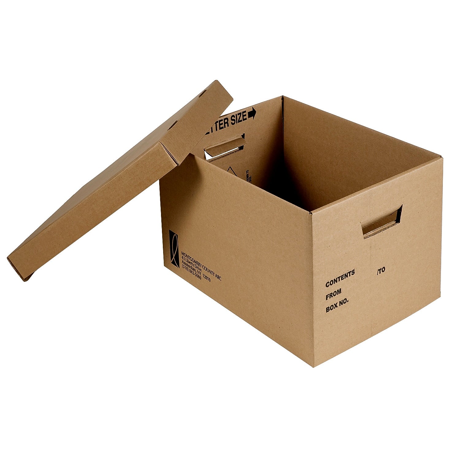AbilityOne 15" x 15" x 12" File Box, Brown, 25/Bundle (8115014554036)