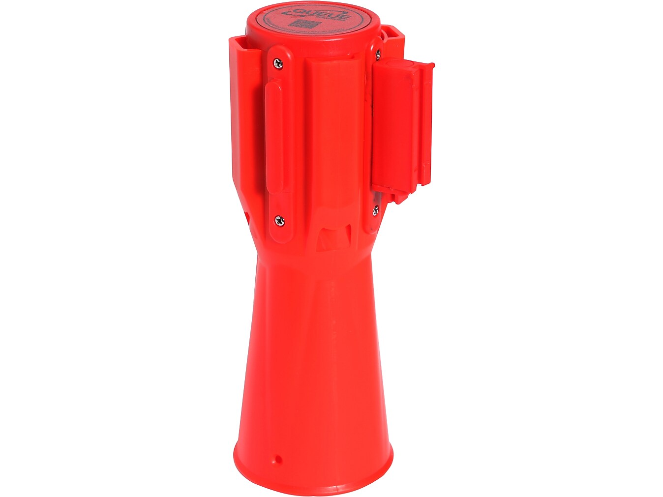Queue Solutions ConePro 500 2" Nylon Crowd Control Traffic Retracting Belt Unit, Red/White (CP500O-RW100)