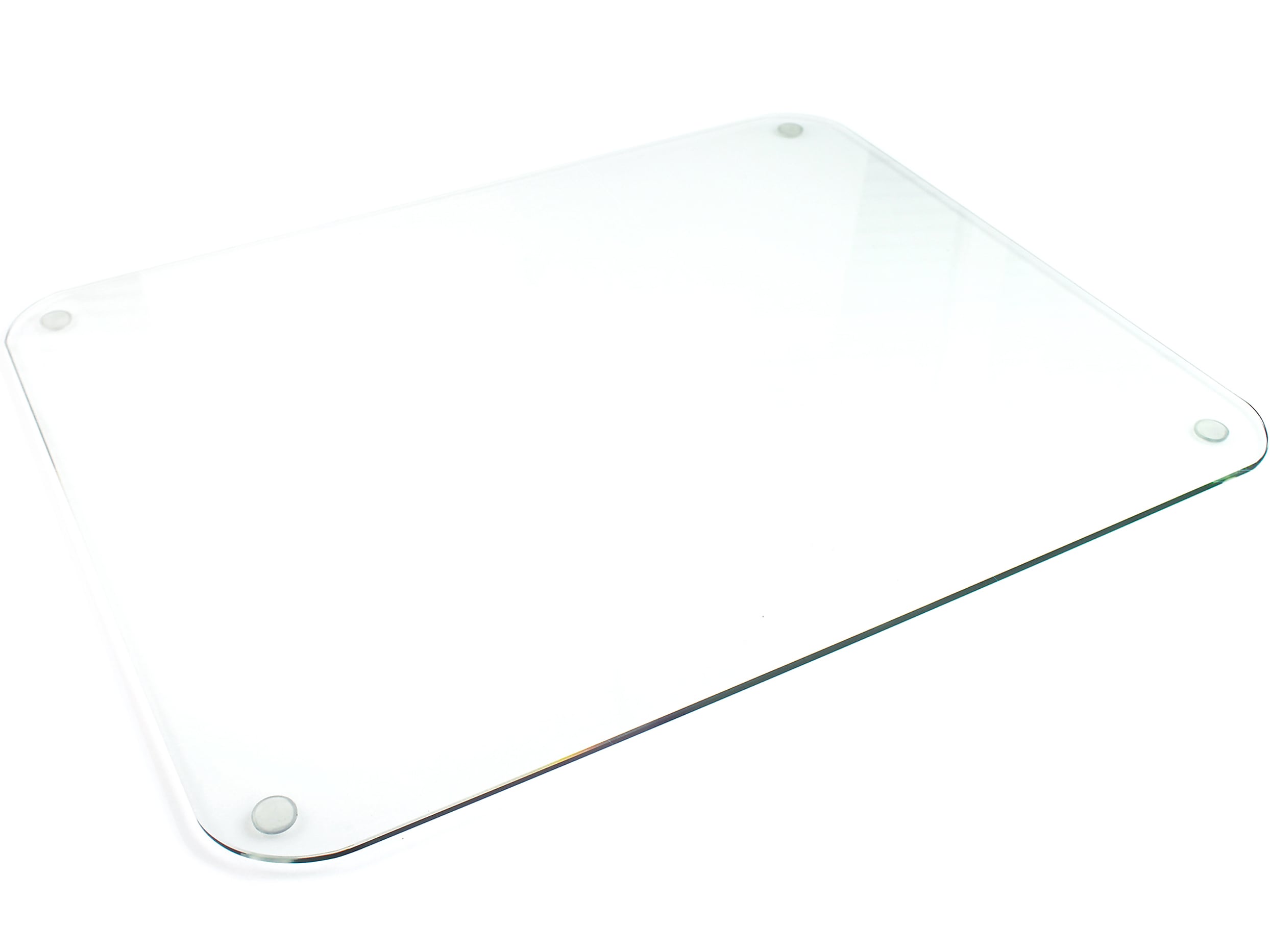 Floortex Glaciermat Glass Desk Pad, 24" x 19", Clear (FCDE1924G)