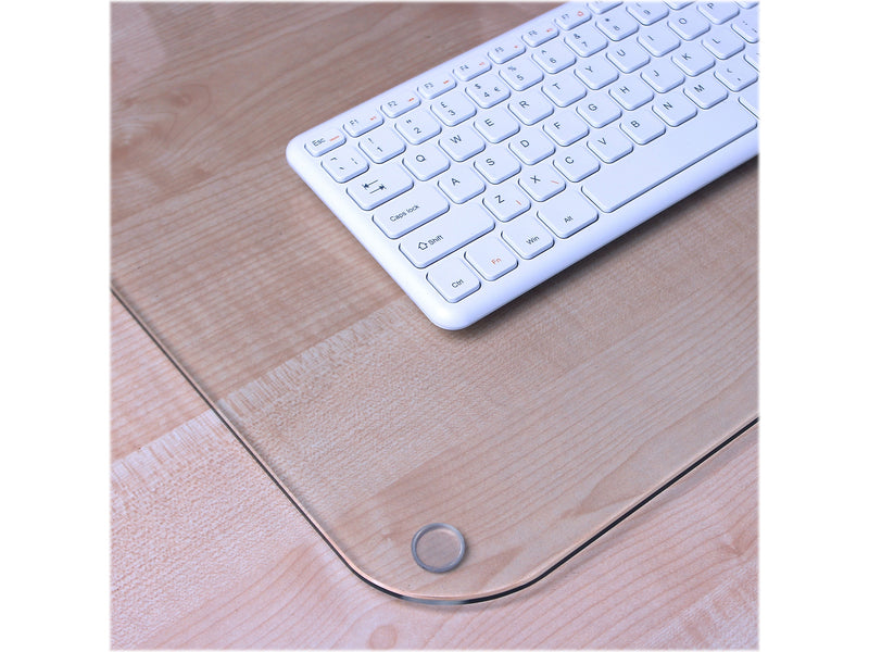 Floortex Glaciermat Glass Desk Pad, 36" x 20", Clear (FCDE2036G)