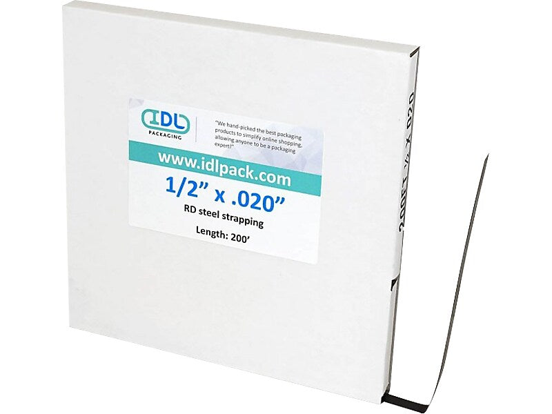1/2" x 0.020" x 200' Standard Steel Strapping Kit, Hand Grade (P.SSK.12.200)