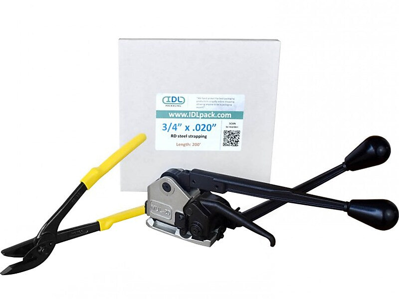 3/4" x 0.020" x 200' Standard Steel Strapping Kit, Hand Grade (U.SSK.34.200)