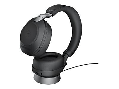 jabra Evolve2 85 MS Wireless Bluetooth Stereo Headset with Charging Stand, USB-C, MS Certified (28599-999-889)