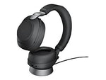 jabra Evolve2 85 UC Wireless Bluetooth Stereo Headset with Charging Stand, USB-C, UC Certified (28599-989-889)