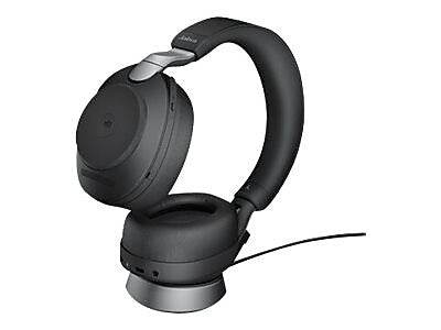 jabra Evolve2 85 MS Teams Wireless Bluetooth Stereo Headset with Charging Stand, USB-A, MS Certified (28599-999-989)