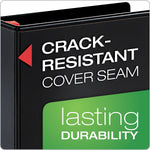 Cardinal XtraLife ClearVue Heavy Duty 1 1/2" 3-Ring View Binders, D-Ring, Black (26311)
