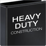Cardinal Heavy Duty 4" 3-Ring View Binders, D-Ring, Black (10341)