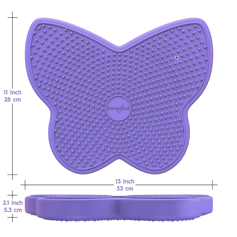 Bouncy Bands Butterfly Sensory Wiggle Seat, Purple (BBAWSSBUPU)