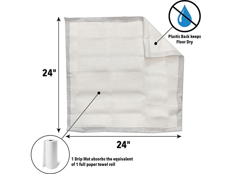Quick Dam Drip Mat, 24", Up to 0.25 Gal. 100/Box (WUBM-100)