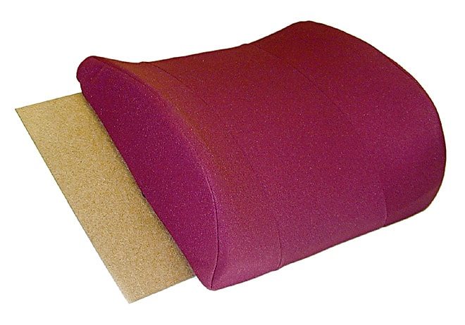 DMI Relax-A-Bac 14" x 13" Foam Lumbar Cushion With Strap, Polyester/Cotton Cover, Burgundy (555-7302-0700)