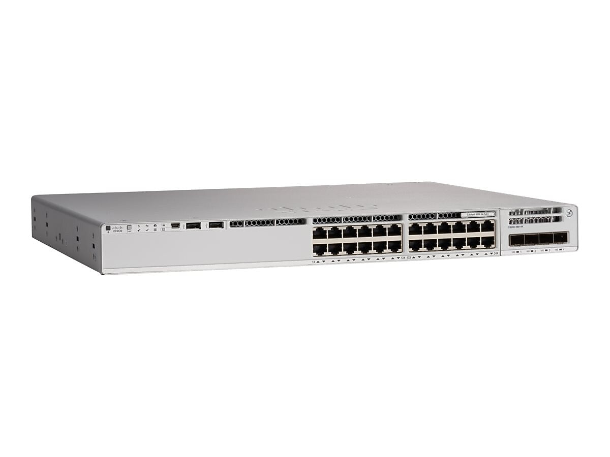 Cisco Catalyst 9200 24-Port Gigabit Ethernet Managed Switch, Silver (C9200-24P-E)