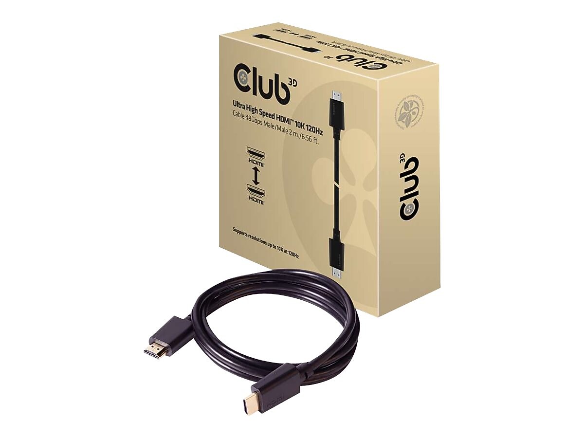 Club 3D CAC-1372 6.56' HDMI Audio/Video Cable, Black