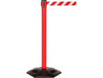 Queue Solutions WeatherMaster 250 2" Red Nylon Crowd Control Belt Barrier, Yellow (WMR250R-YW110)