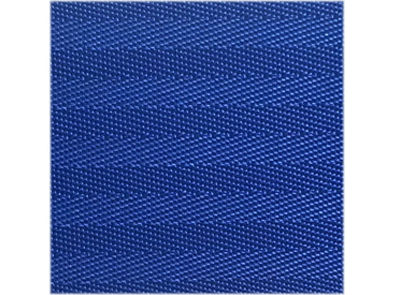 Queue Solutions WeatherMaster 250 2" Orange Nylon Crowd Control Belt Barrier, Blue (WMR250O-BL110)