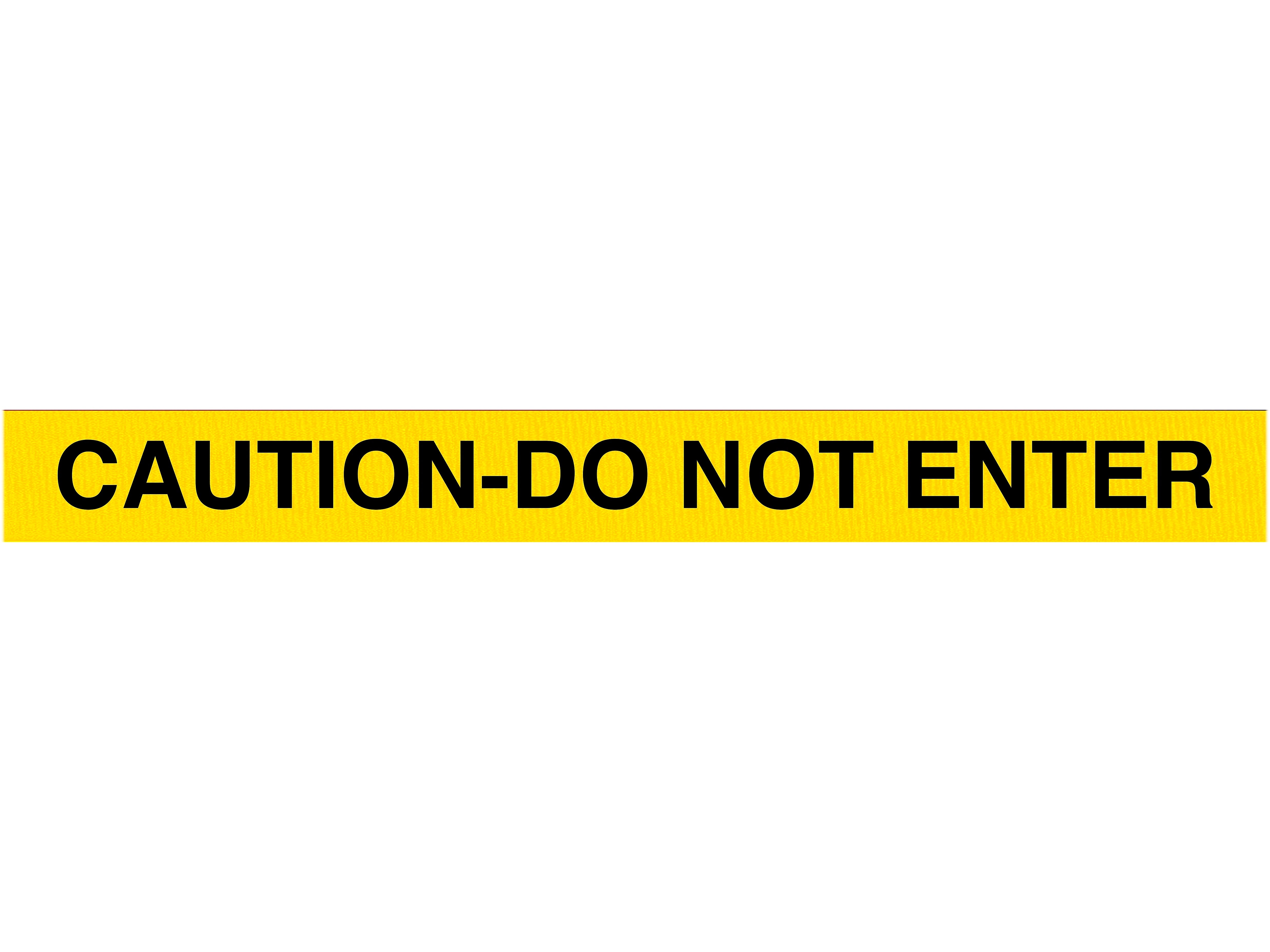 Queue Solutions WeatherMaster 250 2" Red Nylon Crowd Control Belt Barrier, Yellow - CAUTION DO NOT ENTER (WMR250R-YBC110)