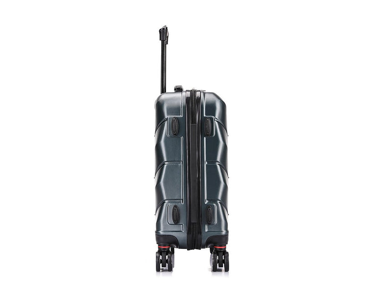 DUKAP Zonix 20" Hardside Carry-On Suitcase, 4-Wheeled Spinner, TSA Checkpoint Friendly, Green (DKZON00S-GRE)