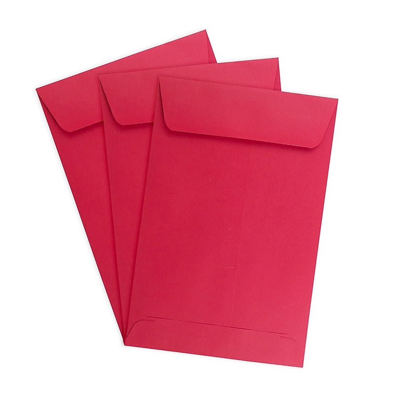 JAM Paper 6" x 9" Open End Catalog Colored Envelopes, Red Recycled, 10/Pack (V0128139B)