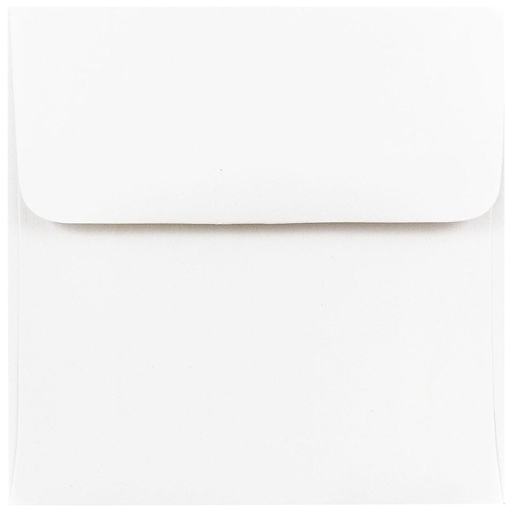 JAM Paper 4.5 x 4.5 Square Invitation Envelopes, White, 100/Pack (439911145B)