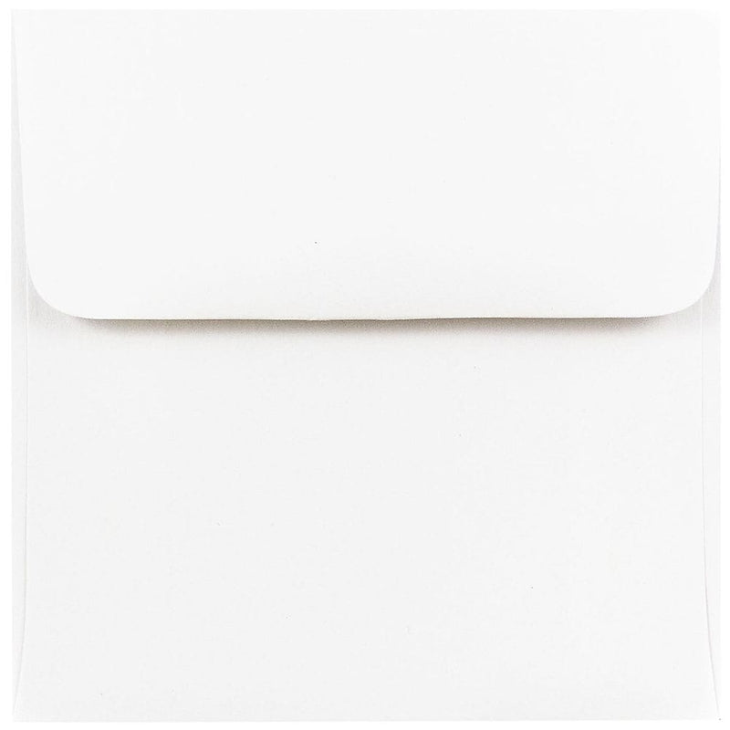 JAM Paper 4.5 x 4.5 Square Invitation Envelopes, White, 100/Pack (439911145B)
