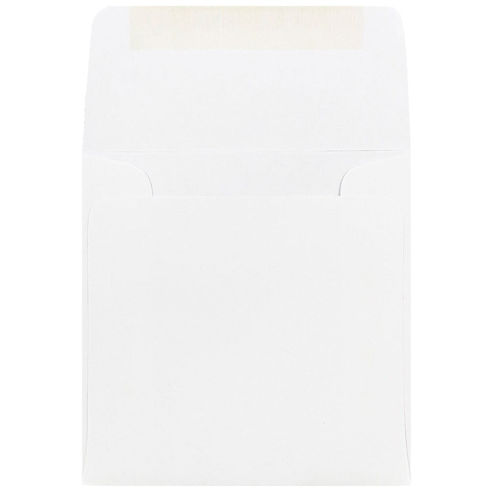 JAM Paper 4.5 x 4.5 Square Invitation Envelopes, White, 100/Pack (439911145B)