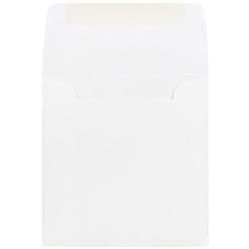 JAM Paper 4.5 x 4.5 Square Invitation Envelopes, White, 100/Pack (439911145B)