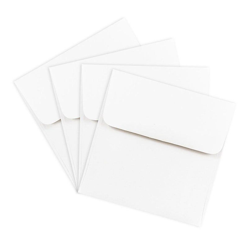 JAM Paper 4.5 x 4.5 Square Invitation Envelopes, White, 100/Pack (439911145B)