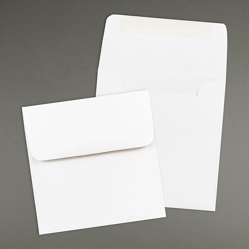 JAM Paper 4.5 x 4.5 Square Invitation Envelopes, White, 100/Pack (439911145B)