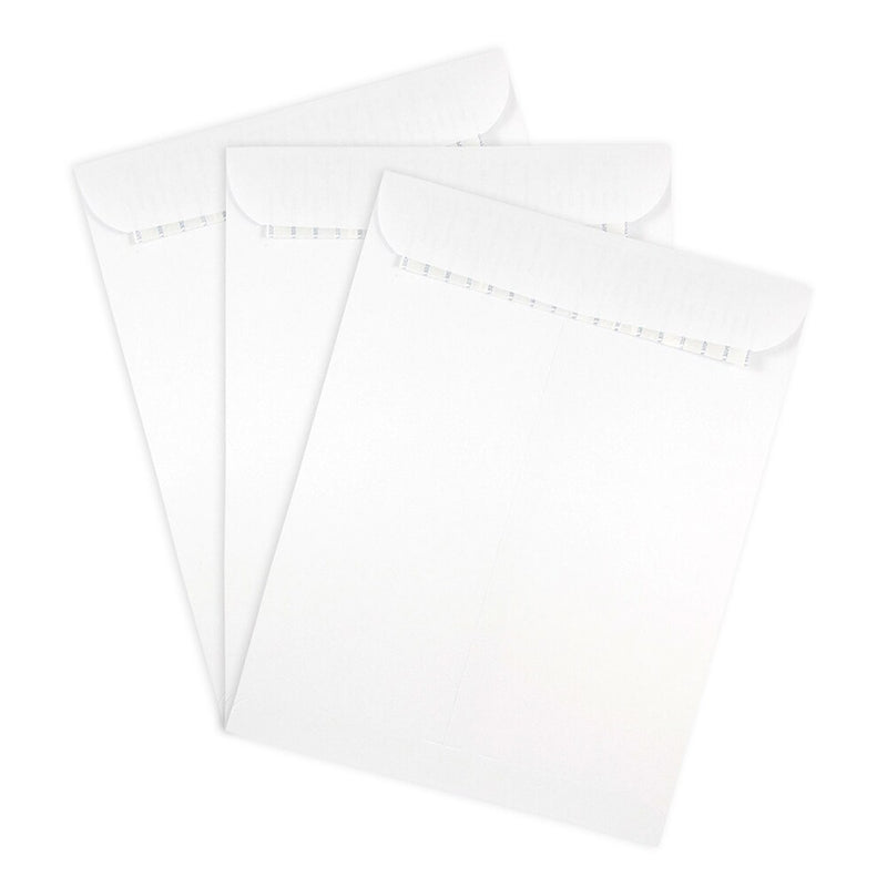 JAM Paper Open End Peel & Seal Catalog Envelope, 9" x 12", White, 500/Pack (356828780)