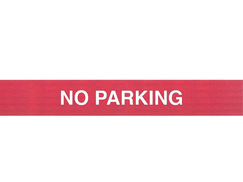 Queue Solutions WeatherMaster 250 2" Woven Nylon Crowd Control Belt Barrier, Black/Red (WMR250B-RWNP110)