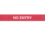 Queue Solutions WeatherMaster 250 2" Yellow Nylon Crowd Control Belt Barrier, Red - NO ENTRY (WMR250Y-RWN110)