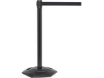 Queue Solutions WeatherMaster 250 2" Woven Nylon Crowd Control Belt Barrier, Black/Blue (WMR250B-BL110)