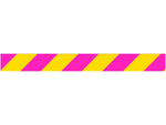 Queue Solutions WeatherMaster 250 2" Nylon Crowd Control Belt Barrier, Black/Yellow/Magenta (WMR250B-YM110)
