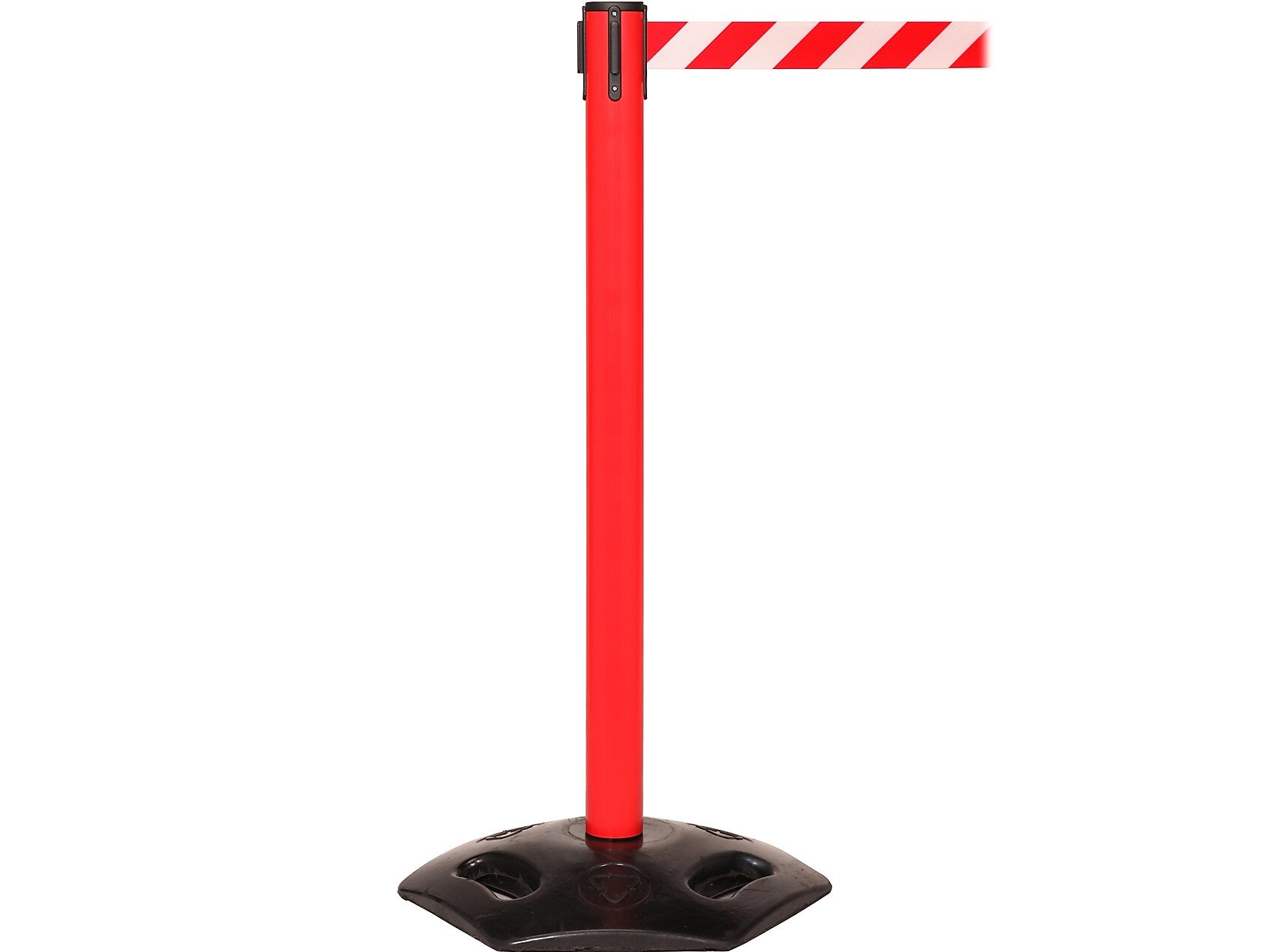 Queue Solutions WeatherMaster 250 2" Red Nylon Crowd Control Belt Barrier, Red - NO ENTRY (WMR250R-RWN110)