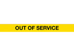 Queue Solutions WeatherMaster 250 2" Orange Nylon Crowd Control Belt Barrier, Yellow - OUT OF SERVICE (WMR250O-YBO110)