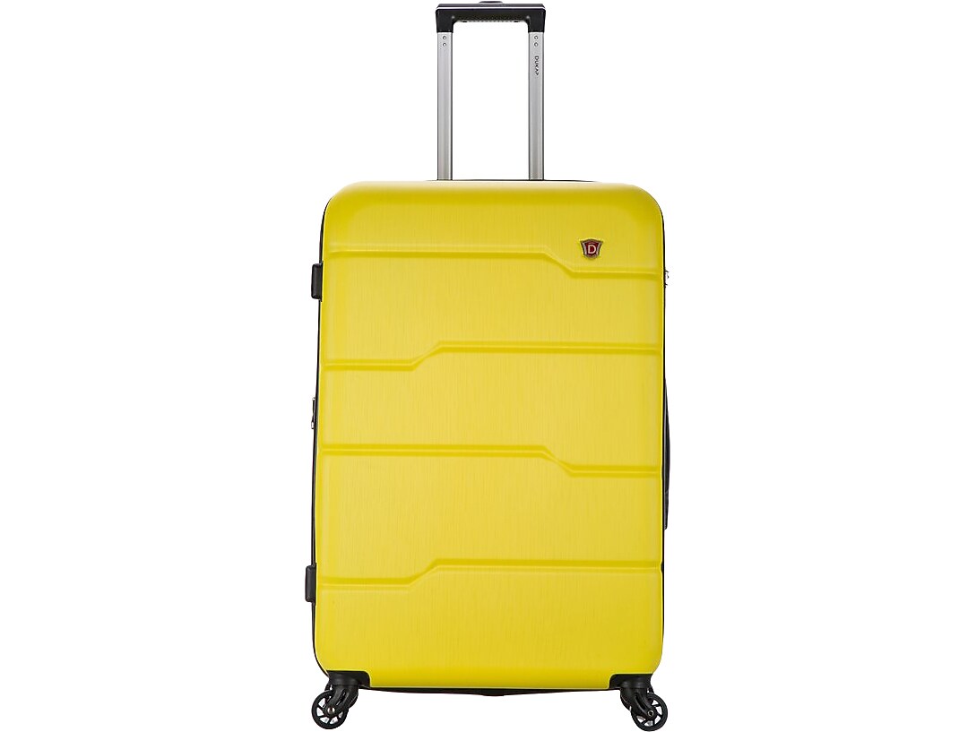 DUKAP Rodez 28" Hardside Suitcase, 4-Wheeled Spinner, TSA Checkpoint Friendly, Yellow (DKROD00L-YEL)