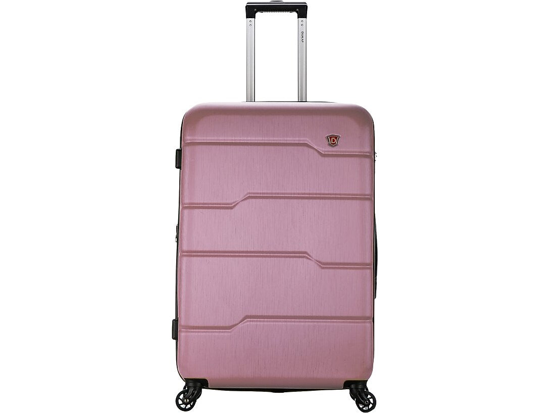 DUKAP Rodez 28" Hardside Suitcase, 4-Wheeled Spinner, TSA Checkpoint Friendly, Rose Gold (DKROD00L-ROS)