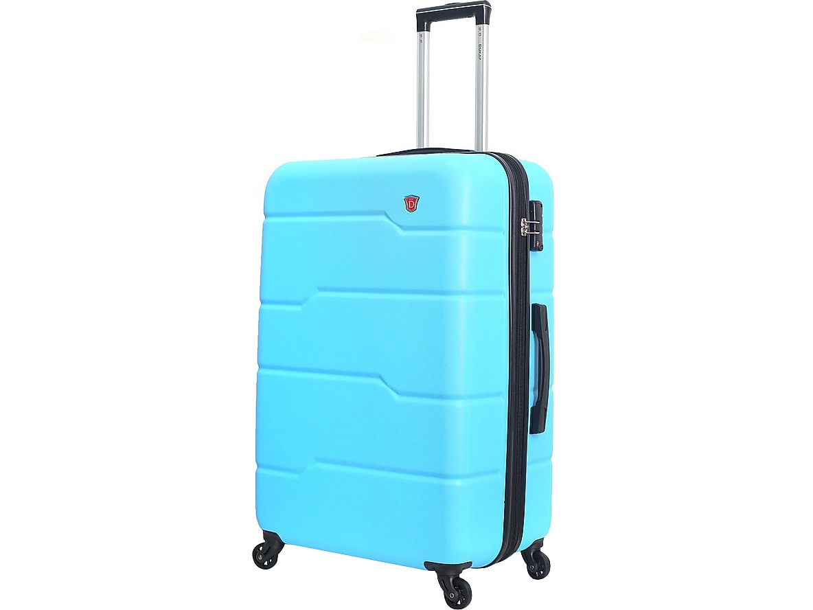 DUKAP Rodez 23.75" Hardside Suitcase, 4-Wheeled Spinner, TSA Checkpoint Friendly, Light Blue (DKROD00M-LBL)