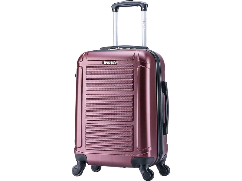 InUSA Pilot 20" Hardside Suitcase, 4-Wheeled Spinner, TSA Checkpoint Friendly, Wine (IUPIL00S-WIN)