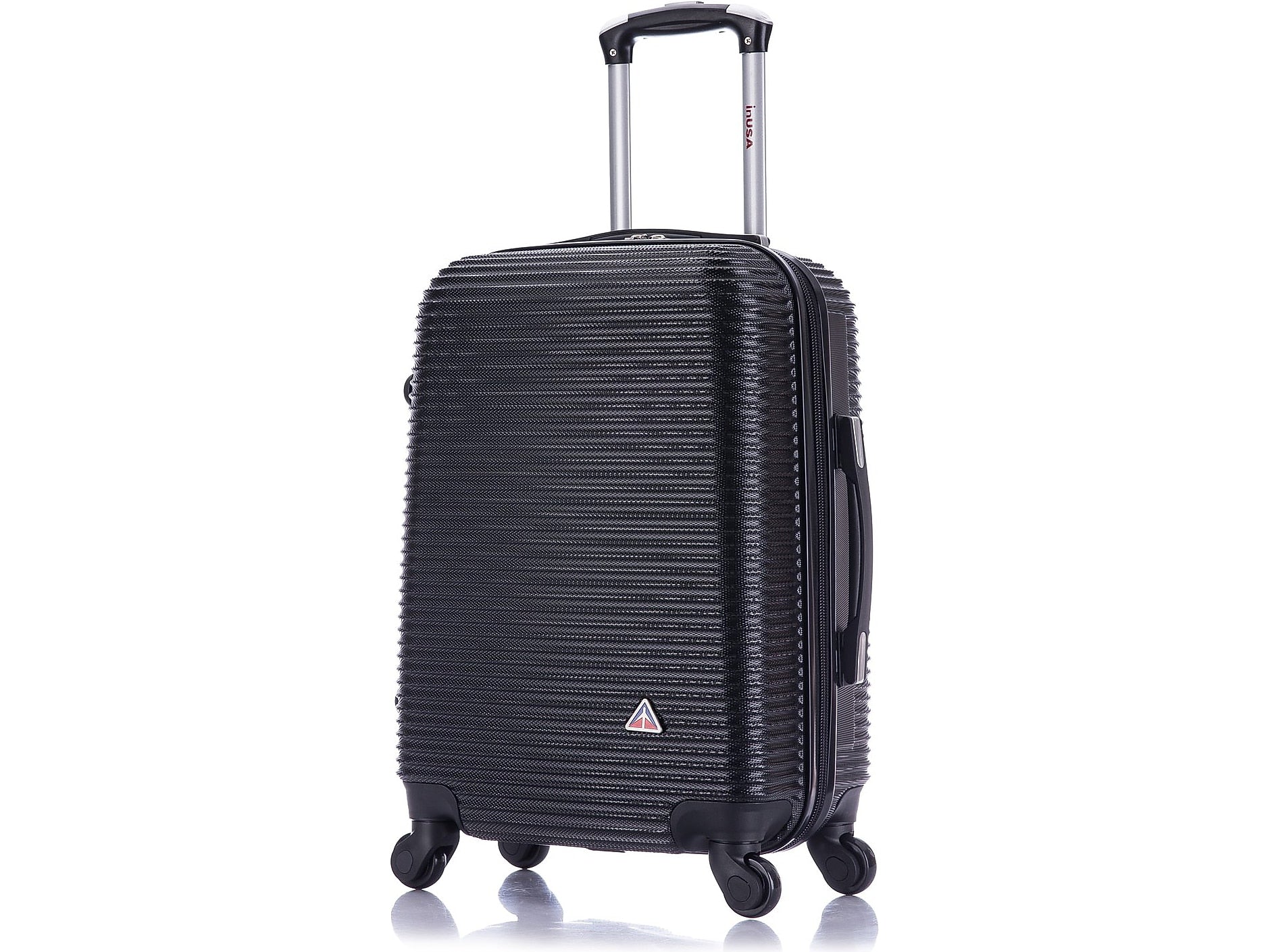 InUSA Royal 20" Hardside Carry-On Suitcase, 4-Wheeled Spinner, TSA Checkpoint Friendly, Black (IUROY00S-BLK)