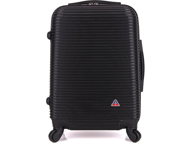 InUSA Royal 20" Hardside Carry-On Suitcase, 4-Wheeled Spinner, TSA Checkpoint Friendly, Black (IUROY00S-BLK)