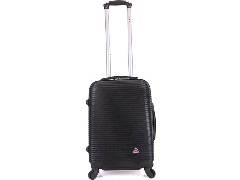 InUSA Royal 20" Hardside Carry-On Suitcase, 4-Wheeled Spinner, TSA Checkpoint Friendly, Black (IUROY00S-BLK)