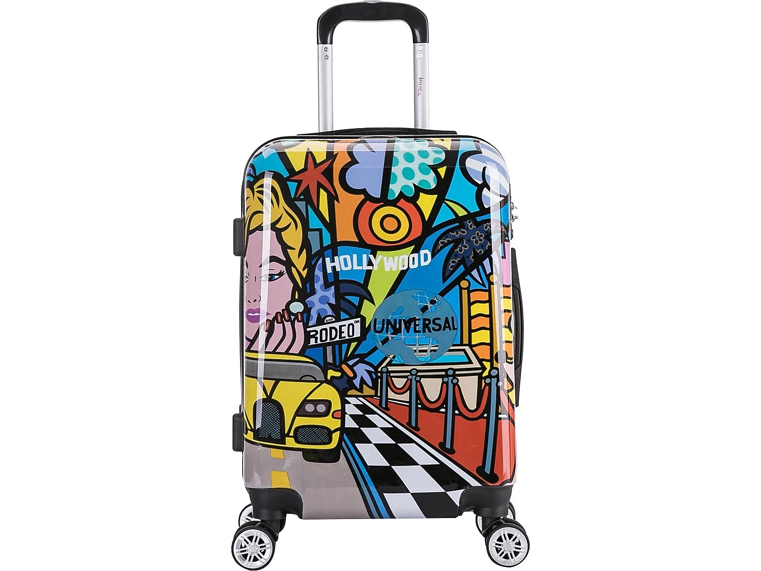InUSA 20" Hardside Hollywood Suitcase, 4-Wheeled Spinner, TSA Checkpoint Friendly, Hollywood (IUAPC00S-HOL)