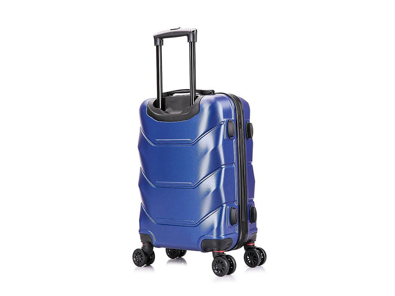 DUKAP Zonix 20" Hardside Carry-On Suitcase, 4-Wheeled Spinner, TSA Checkpoint Friendly, Blue (DKZON00S-BLU)