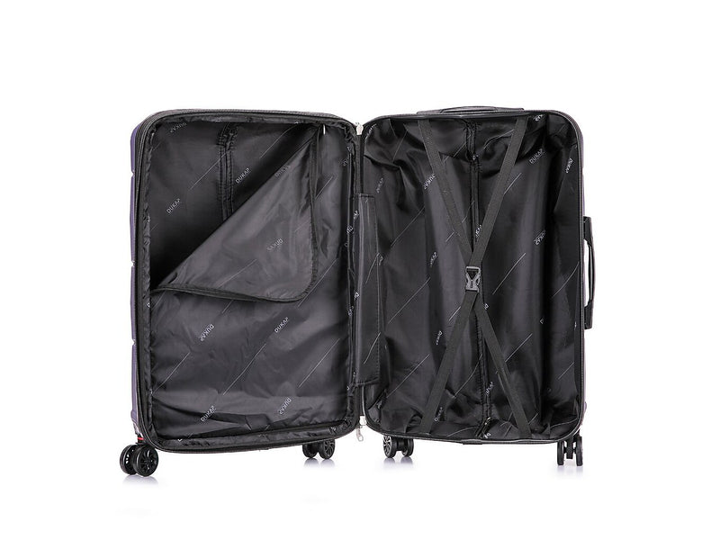 DUKAP Zonix 20" Hardside Carry-On Suitcase, 4-Wheeled Spinner, TSA Checkpoint Friendly, Blue (DKZON00S-BLU)