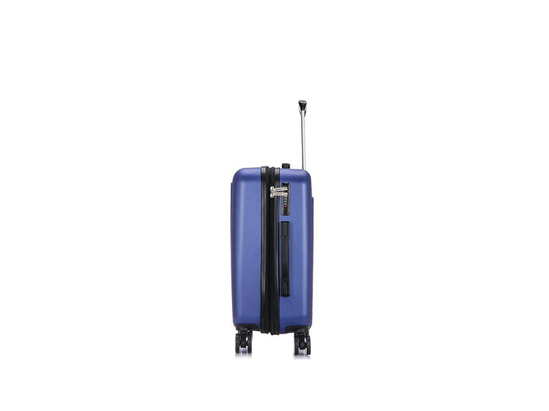 DUKAP Crypto 19.75" Hardside Carry-On Suitcase, 4-Wheeled Spinner, TSA Checkpoint Friendly, Blue (DKCRY00S-BLU)