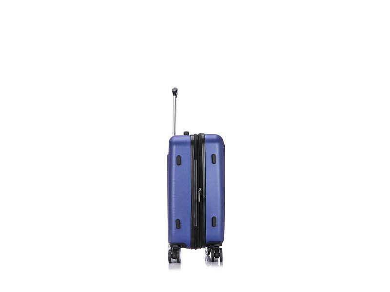 DUKAP Crypto 19.75" Hardside Carry-On Suitcase, 4-Wheeled Spinner, TSA Checkpoint Friendly, Blue (DKCRY00S-BLU)