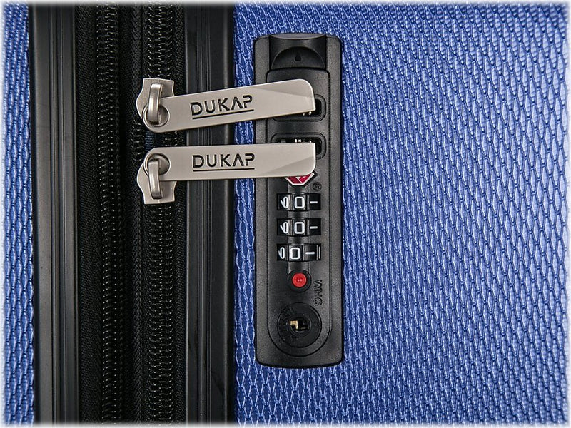 DUKAP Crypto 19.75" Hardside Carry-On Suitcase, 4-Wheeled Spinner, TSA Checkpoint Friendly, Blue (DKCRY00S-BLU)